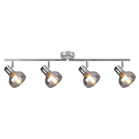 Holly modern fali mennyezeti 4 es spot E14 króm füstszínű HOLLY SPOT LÁMPA E14 3X40W KRÓMFÜSTSZÍNŰ ÜVEG Spot lámpa